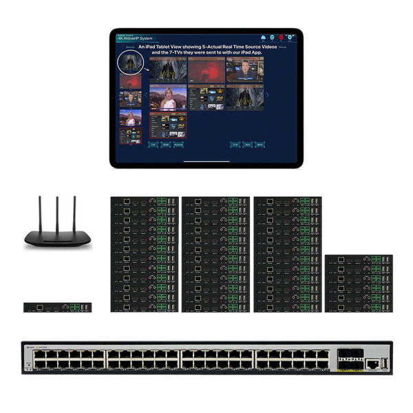 1x42 4K 30 Hz POE HDMI Over LAN Splitter w/Real Time iPad Video Preview