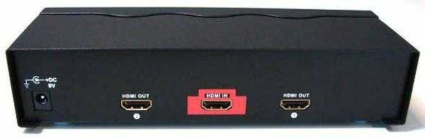 1X2 Powered HDMI Splitter - Send one input to 2 outputs