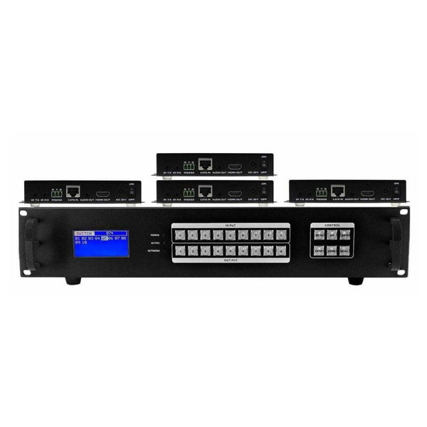 WolfPack 4K 30 Hz 1x4 HDBaseT Splitter w/4-HDBaseT Receivers & Output Control to 110' WolfPack 4K 30 Hz 1x4 HDBaseT Splitter w/4-HDBaseT Receivers & Output Control to 110'