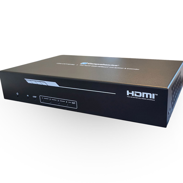 Comprehensive Connectivity CDA-CAT14018G Pro AV/IT 4K UHD HDMI to HDBaseT 1x4 Distribution Amplifier/Extender, 492ft Range