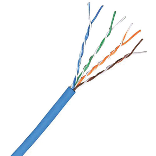 Comprehensive Connectivity CAT6PB-1000 1000ft Cat6 550Mhz Plenum UTP Bulk Cable, Solid Blue