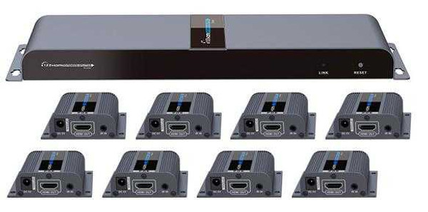 1x8 HDMI over CAT6 Extender with POE