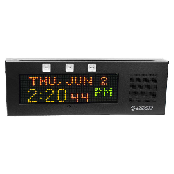 Advanced Network Devices IPCSS-RWB-MB-IC LED InformaCast-Enabled IP Display Clock (Black, Small)