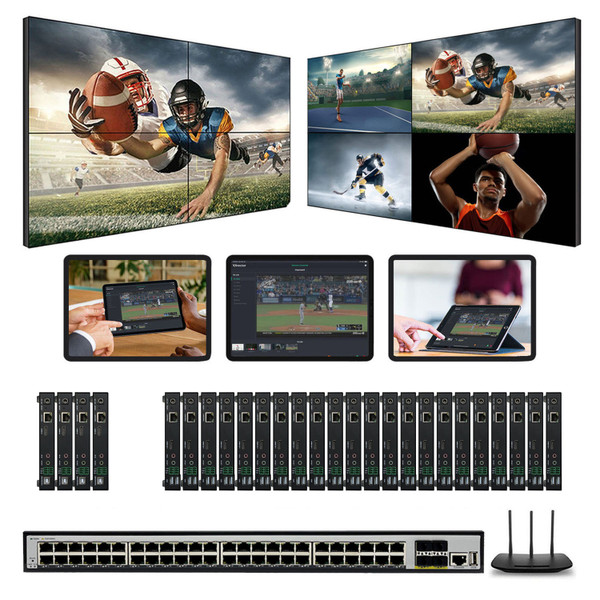 1080p 4x22 HDMI Over LAN Matrix Switcher w/Real Time iPad Video Preview