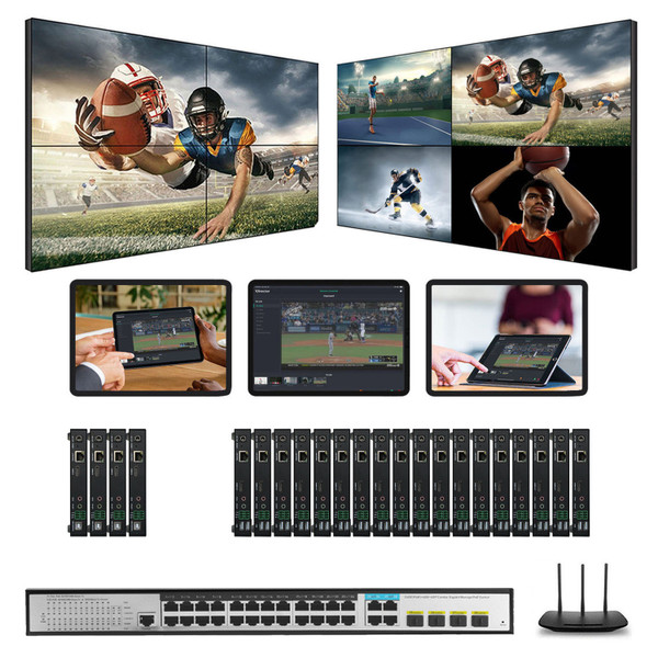 1080p 4x18 HDMI Over LAN Matrix Switcher w/Real Time iPad Video Preview