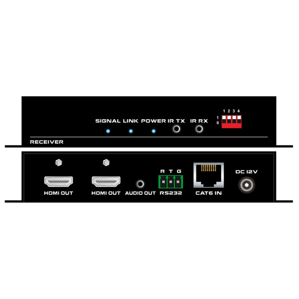 4K 60 Hz LHDT Extender to 110 feet with HDCP 2.3, EDID, Audio & IR