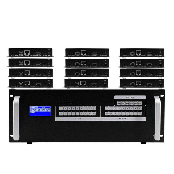 WolfPack 4K 30 Hz 18x12 HDMI Matrix HDBaseT Switcher w/12-HDBaseT Receivers & Apps WolfPack 4K 30 Hz 18x12 HDMI Matrix HDBaseT Switcher w/12-HDBaseT Receivers & Apps