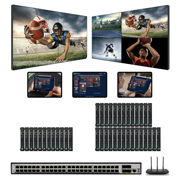 1080p 12x28 HDMI Over IP Matrix Switcher w/Real Time iPad Video Preview