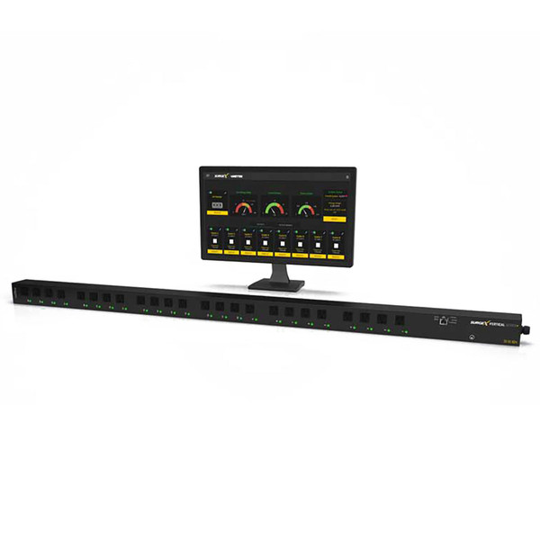 SurgeX SX-VS-1624 Vertical Series Plus Smart 16A 24IEC Outlet PDU - No Surge Protection