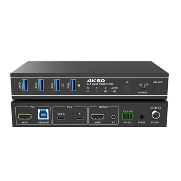 DVDO USBC-HDMI-PS-21 4K 2x1 Presentation Switcher with USB-C & HDMI Inputs