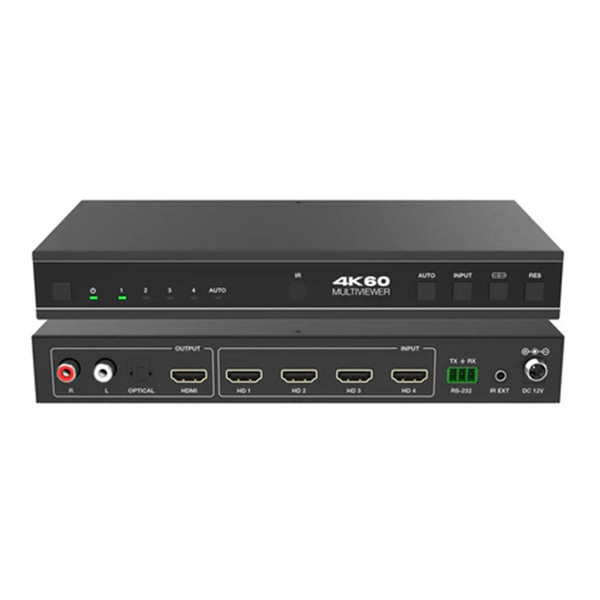 DVDO Switcher-41SS-MV 4K 4x1 Seamless HDMI Switcher with Multiview & Audio Output