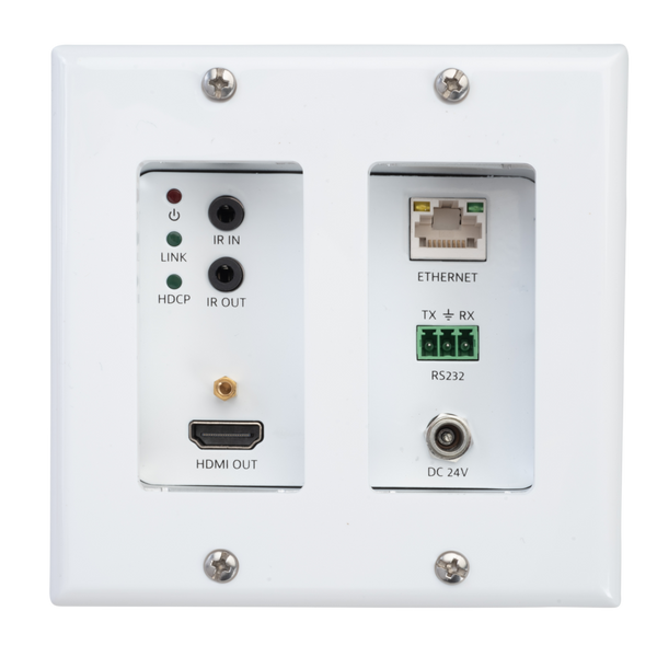 Intelix INT-HDX100-RXWP HDMI HDBaseT Recessed Face Wall Plate Receiver