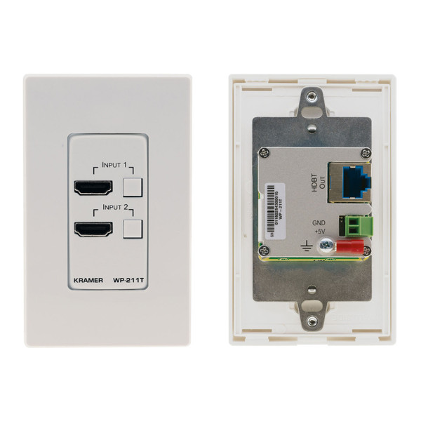 Kramer WP-211T/20-804970590 4K60 4:2:0 HDMI Wall-Plate Auto Switcher/Transmitter over Long Reach PoE HDBaseT
