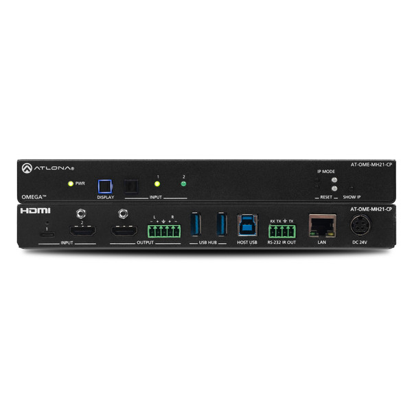 Atlona AT-OME-MH21-CP Two-Input Switcher With USB-C & HDMI Inputs