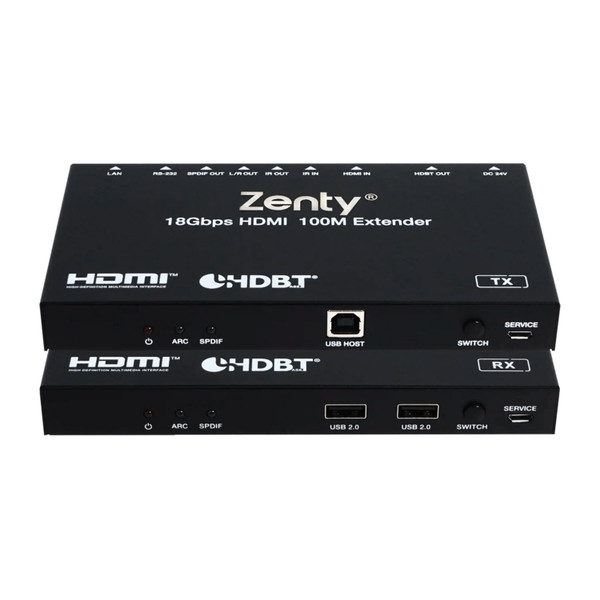 Zenty ZT-424 4K 60Hz (70m/230ft.) HDMI KVM Extender w/ ARC, Ethernet, USB