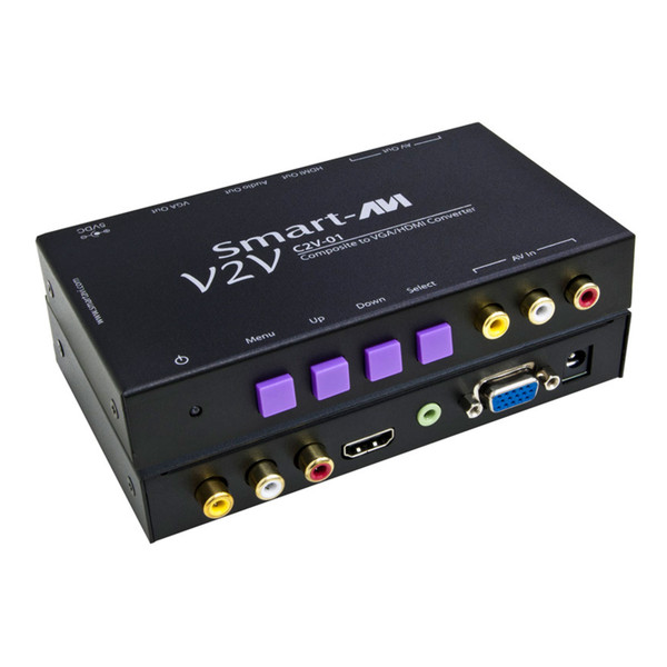 Smart-AVI V2V-C2V-01-S Composite to VGA Converter with HDMI