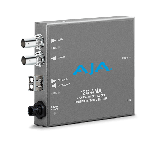 AJA 12G-AMA-R 12G-SDI Input and Output up to 4K/UltraHD with LC Fiber Receiver