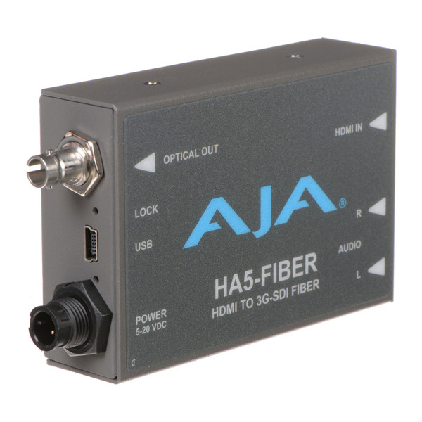 AJA HA5-Fiber HDMI to 3G-SDI Fiber Mini Converter