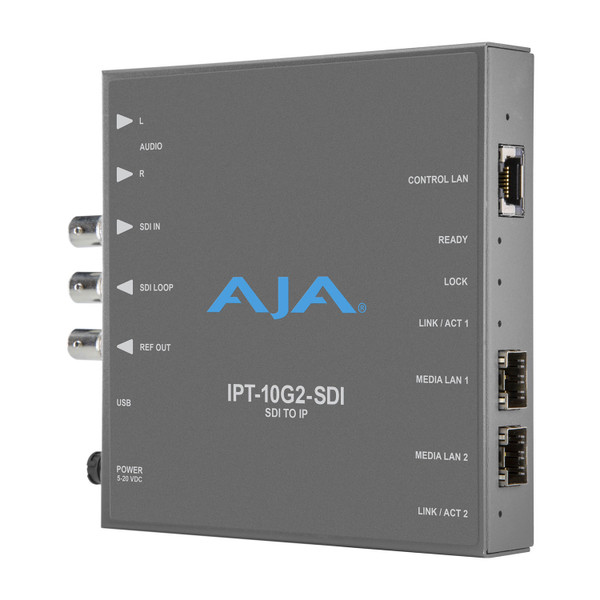 AJA IPT-10G2-SDI 3G-SDI to SMPTE ST 2110 IP Mini-Converter