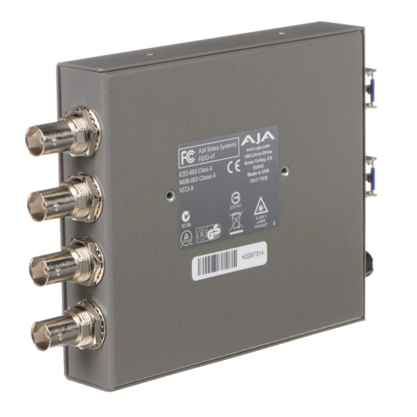 AJA FiDO-4T 4-Channel 3G-SDI to Single-Mode LC Fiber Transmitter