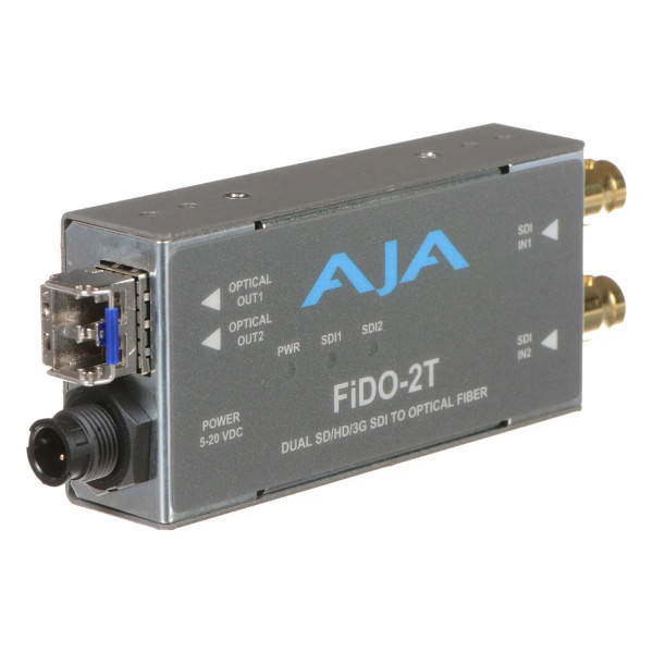 AJA FiDO-2T 2-Channel 3G-SDI to Single-Mode LC Fiber Transmitter
