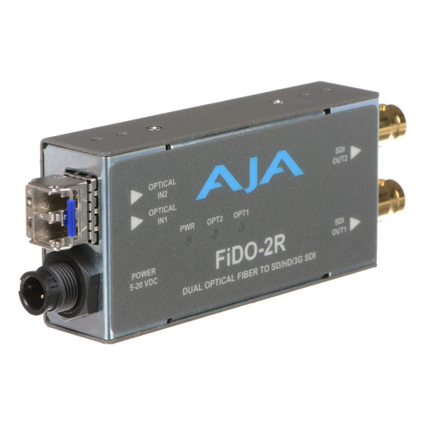 AJA FiDO-2R 2-Channel Single Mode LC Fiber to 3G-SDI Receiver