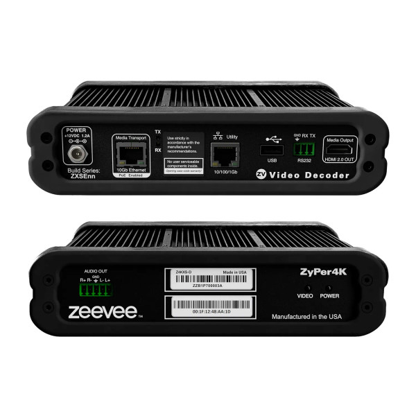 ZeeVee Z4KCXS-D ZyPer4K-XSE Decoder (Rev 1)