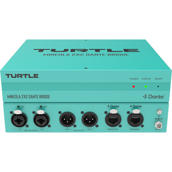 Turtle AV TAV-MINEOLA2XLR Mineola 2x2 Dante Audio Bridge