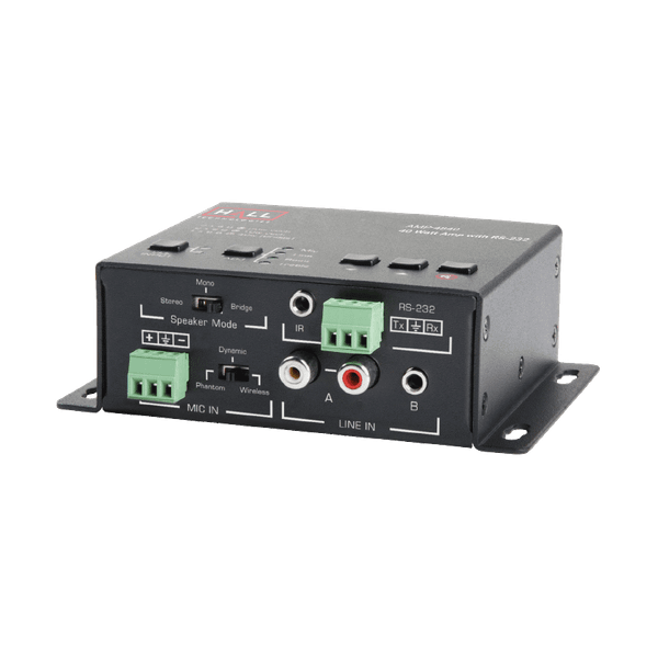 Gain Audio AMP-4840 40 Watt Audio Amplifier with Microphone Mixer