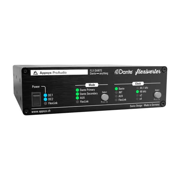 Appsys ProAudio FLX-DANTE Flexiverter 64 x 64 Channel Format Converter for Dante Audio Networking