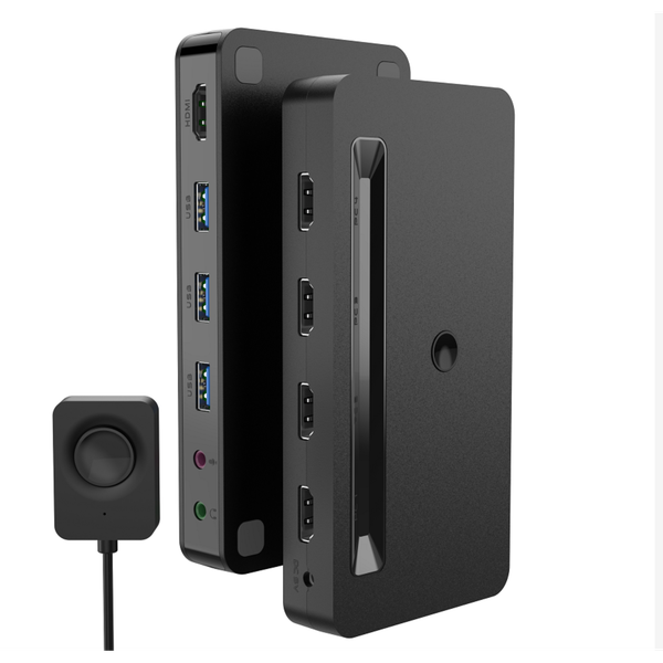 WolfPack 4K 60 4:4:4 KVM Switch with 3-USB & Mcrophone Jack