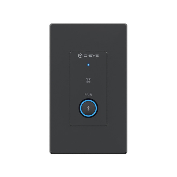 QSC Q-SYS QIO-WP-BT Black Network Bluetooth Audio Wall Plate