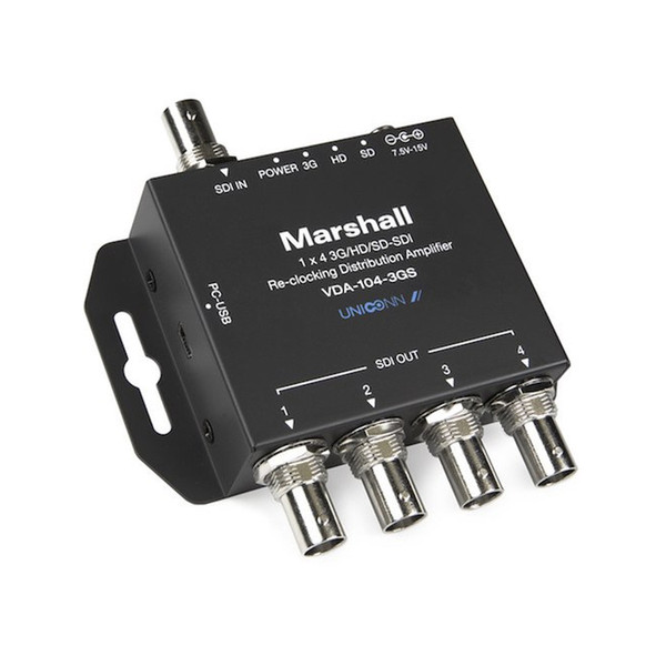 Marshall VDA-104-3GS-2 1×4 Reclocking 3G-SDI Distribution Amplifier