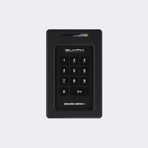 Glyph SecureDrive+ 8TB USB 3.2 Gen 1 Encrypted Portable SSD with Keypad - front
