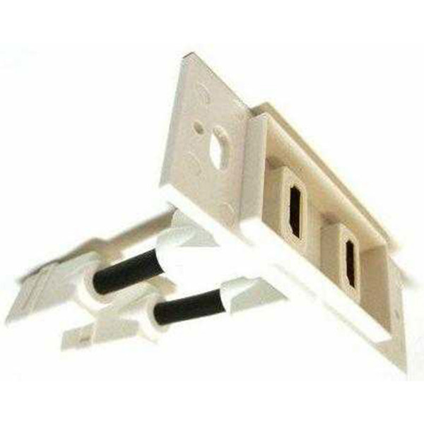 Dual HDMI Wall Plate w/ stress relief cables - 3D & HDMI 1.4 rated