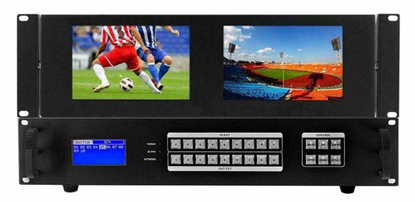 WolfPackPro 4K 3x6 HDMI Matrix Switcher w/Dual Monitors