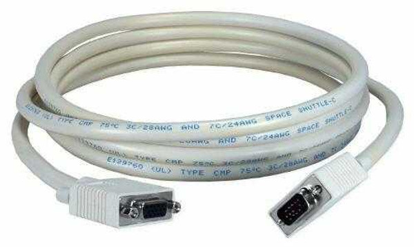 25ft Premium VGA HD15 Male to Female Plenum Cable