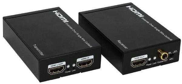 HDMI Extender Over Coaxial cable w/ Bi-directional IR