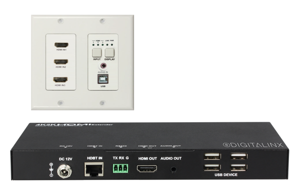 DigitaLinx DL-HDBT3H-WP-KIT 3 HDMI and USB Extender Set