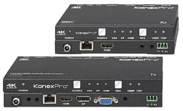 KanexPro HDSC31D-4K 3-Input DisplayPort, HDMI & VGA Switcher