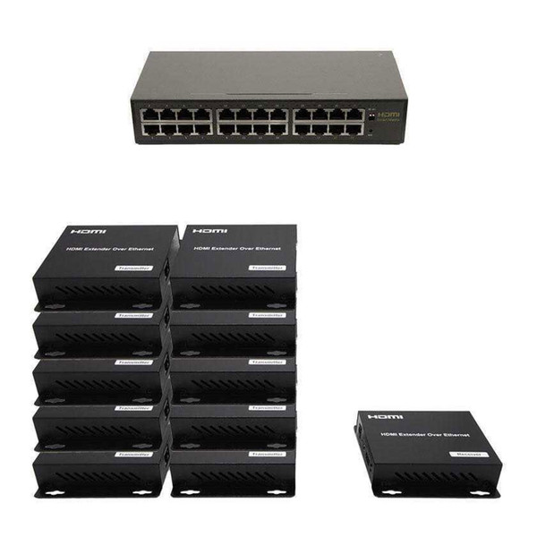 10x1 Network HDMI Matrix Switcher with WEB GUI & Remote IR