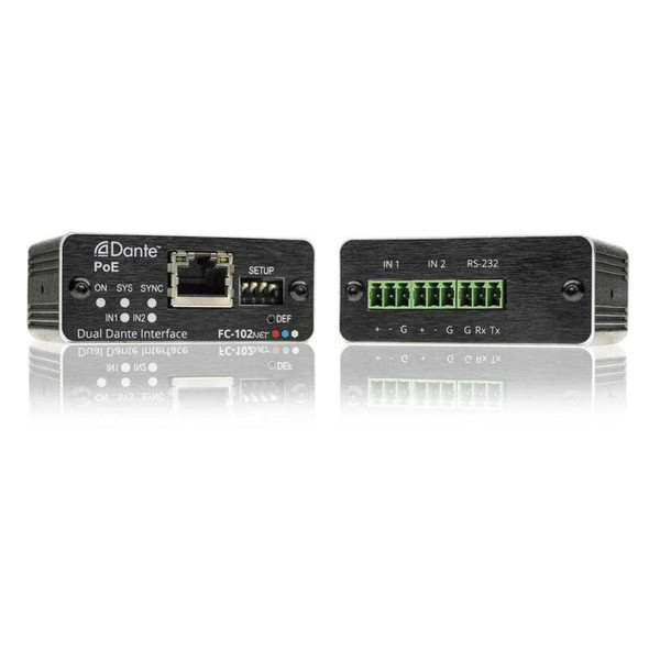 Kramer FC-102NET 2-Channel Dante Encoder & PoE Acceptor