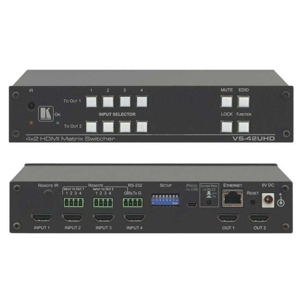 Kramer VS-42UHD 4x2 4K60 4:2:0 HDMI Automatic Matrix Switcher