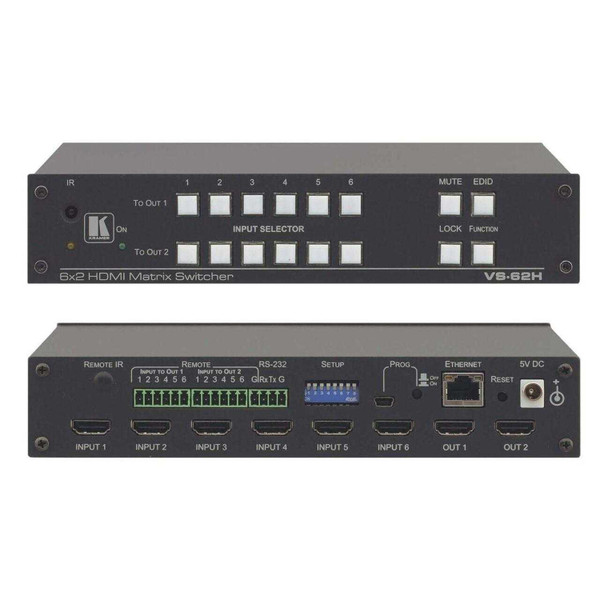 Kramer VS-62H 6x2 4K60 4:2:0 HDMI Automatic Matrix Switcher