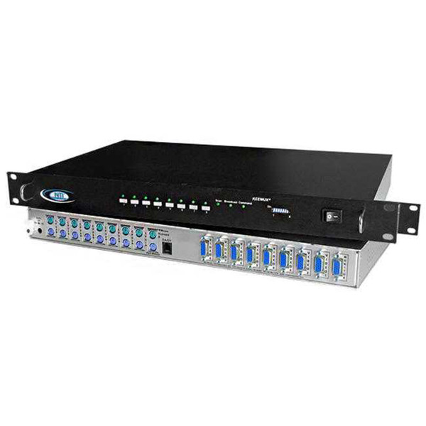 NTI KEEMUX-P4-R PS/2 KVM Server Switch w/OSD and RS232 Control Options