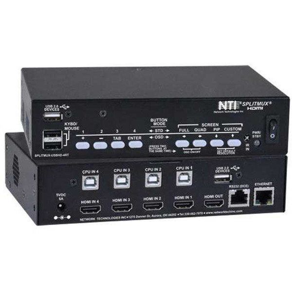 NTI SPLITMUX-USBHD-4RT-2R HDMI Quad Screen Multiviewer