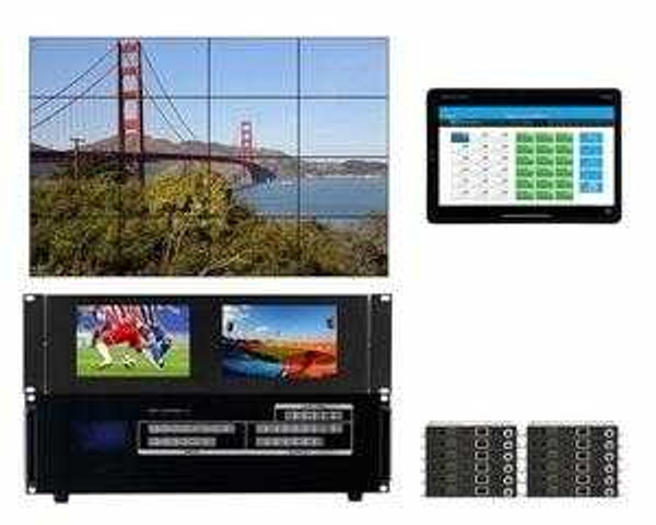 12x12 HDMI Matrix Switch with a Video Wall Function Over CAT6