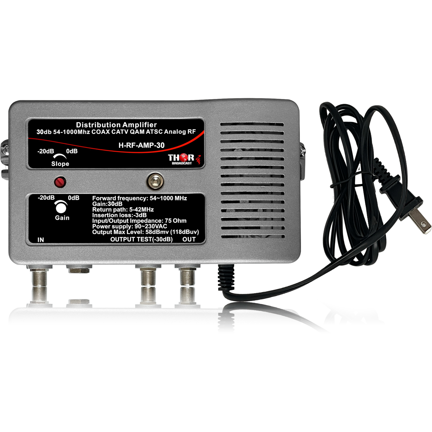 Thor Broadcast H-RF-AMP-30 CATV 30db 54-1000Mhz Distribution Amplifier