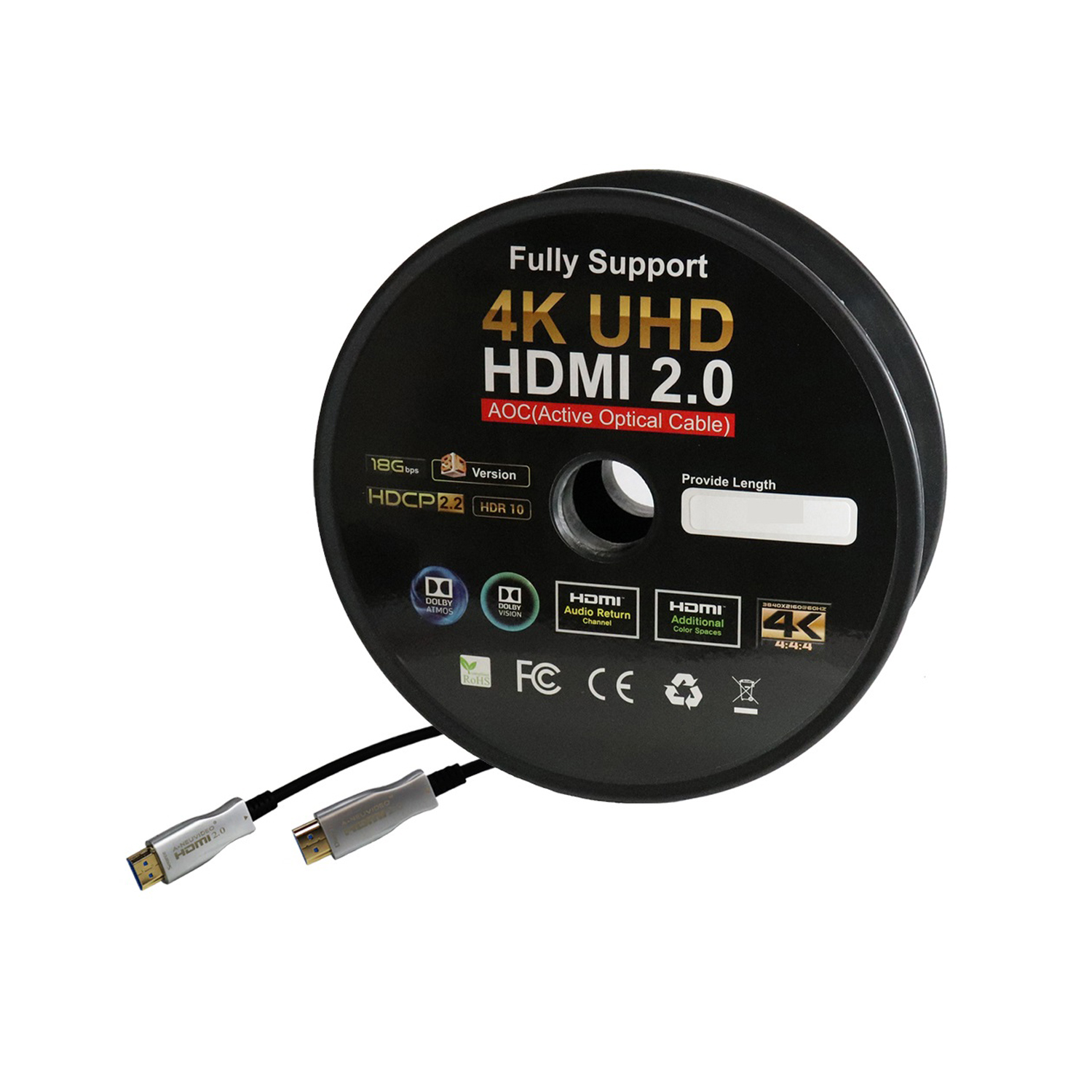 4K Fiber Optic HDMI Cable , 18Gbps 4K 60Hz(4:4:4 HDR10 HDCP2.2