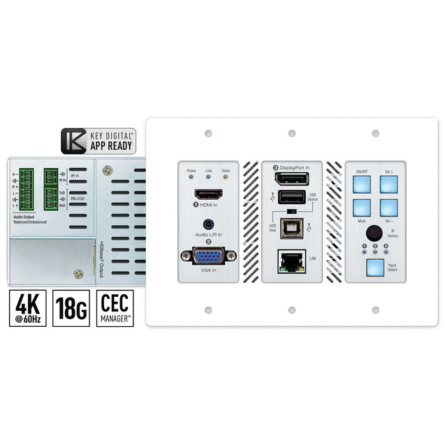 Key Digital KD-X3X1WUTX 3x1 4K 18G 428 ft (100m) HDBaseT